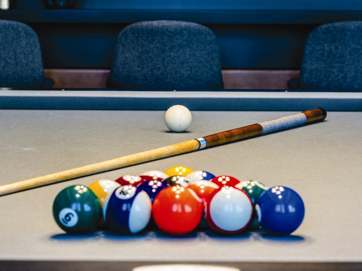 pool table  at Tower 28, Long Island City, New York
